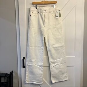 H&M Women's White Straight-Leg Jeans